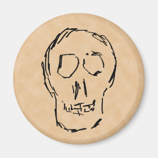 Imán Raro Calavera. Negro Bocetos.