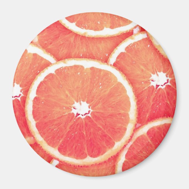Imán Rasgos de pomelo rosa (Frente)