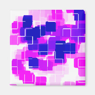 Imán "Raspberry azul" Arte geométrico