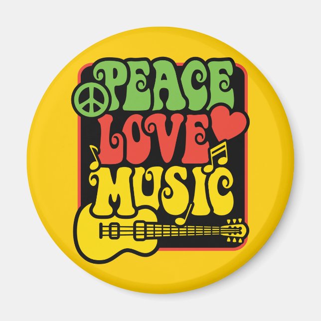 Imán Rasta Peace-Love-Music (Frente)