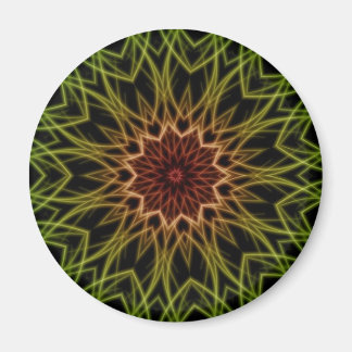 Imán Rasta Rojo Amarillo Verde Negro Fractal Art Magnat
