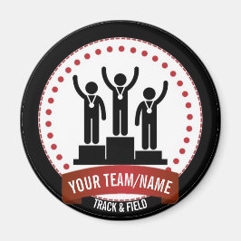 Imán Rastreo y campo blanco negro nombre rojo