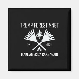Imán Rastrillo de gestión forestal divertido Trump hoja