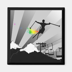 Imán rastro del polvo del esquí