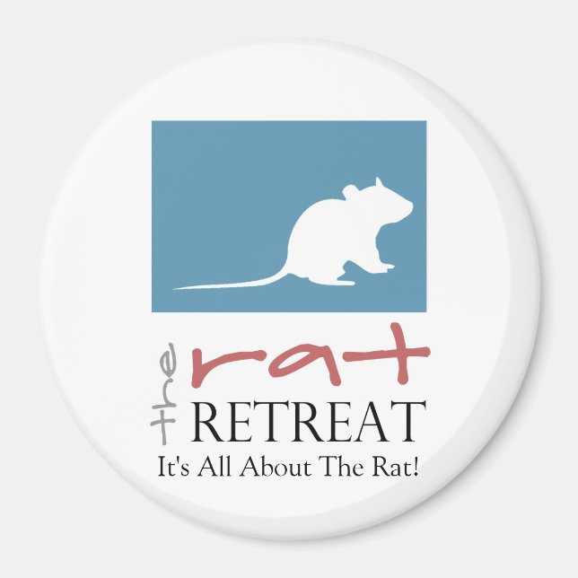 Imán Rat Retreat Large 3" Round Magnet (Frente)