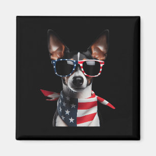 Imán Rat Terrier Dog 4 De Julio Independencia Estadouni