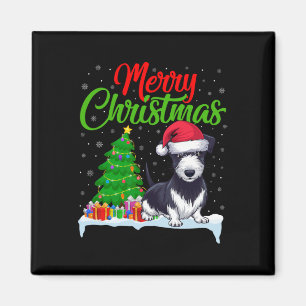 Imán Rat Terrier Dog Árbol de Navidad enciende divertid