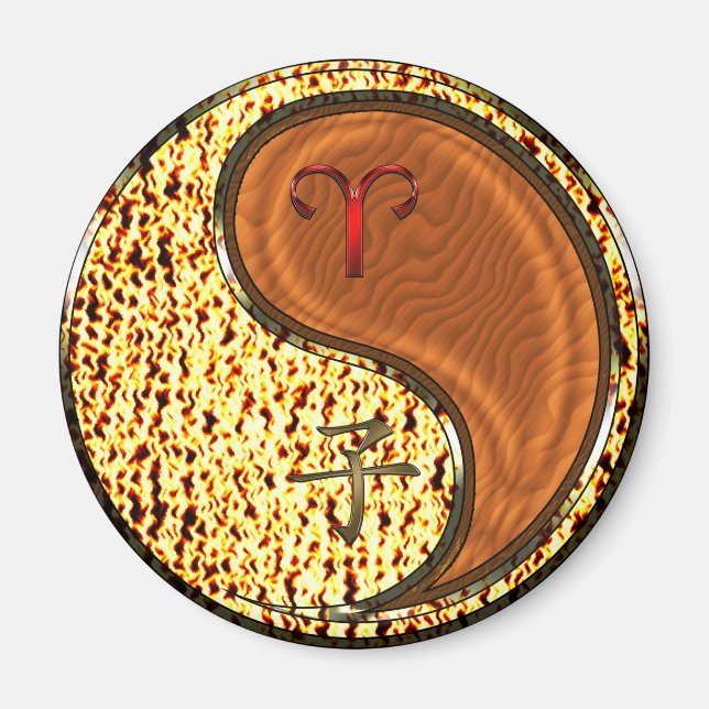 Imán Rata de Aries y Wood (Frente)