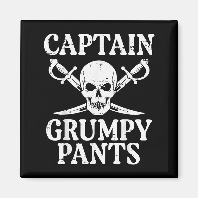 Imán Rate Captain Mpy Pants Funny Humor Quote Men Women (Frente)