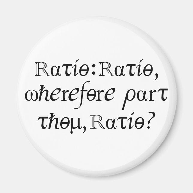Imán Ratio : Ratio, ¿por qué te divides, Ratio! (Frente)