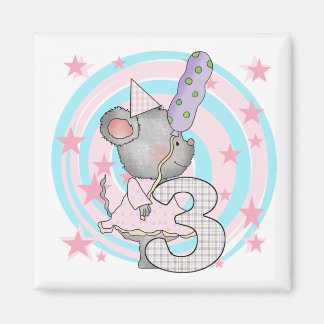 Imán Ratón 3er cumpleaños camisetas y regalos