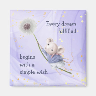 Imán Ratón Dandelion Every Dream Simple Wish