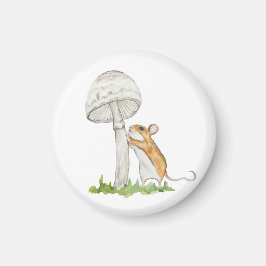 Imán Ratón de campo y hongo realistas