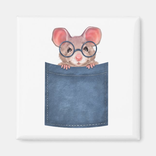Imán Ratón en el bolsillo (Frente)