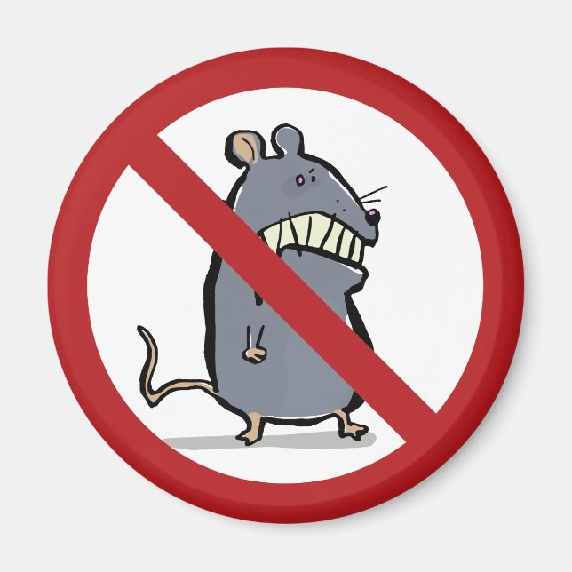 Imán ratón loco: ¡prohibido! (Frente)