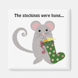 Imán Ratón navidad con queso