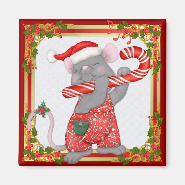 Imán Ratón sintoniza Santa (Frente)