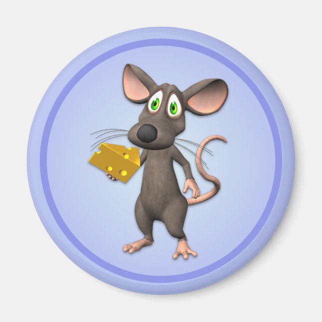 Imán Ratón Toon Con Magnet De Queso (Frente)