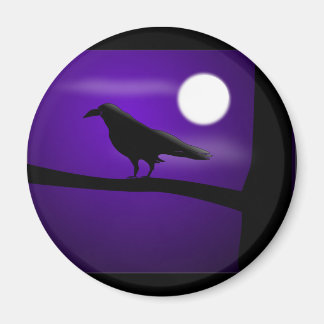 Imán raven_ilustracion_Vector_Clipart púrpura negro