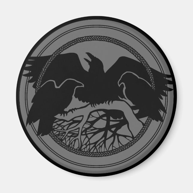 Imán Raven Magnets Raven Nativo Art Fridge Magnet Gift (Frente)