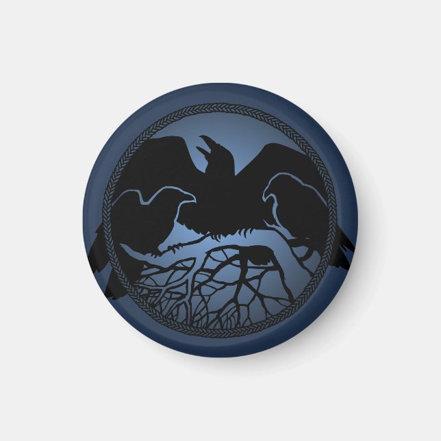 Imán Raven Magnets Raven Nativos Art Fridge Magnet Rega (Frente)