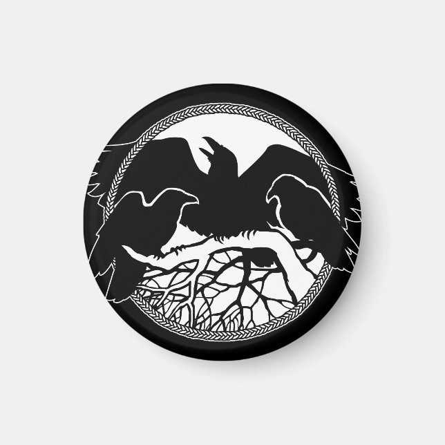 Imán Raven Magnets Raven Nativos Art Fridge Magnet Rega (Frente)