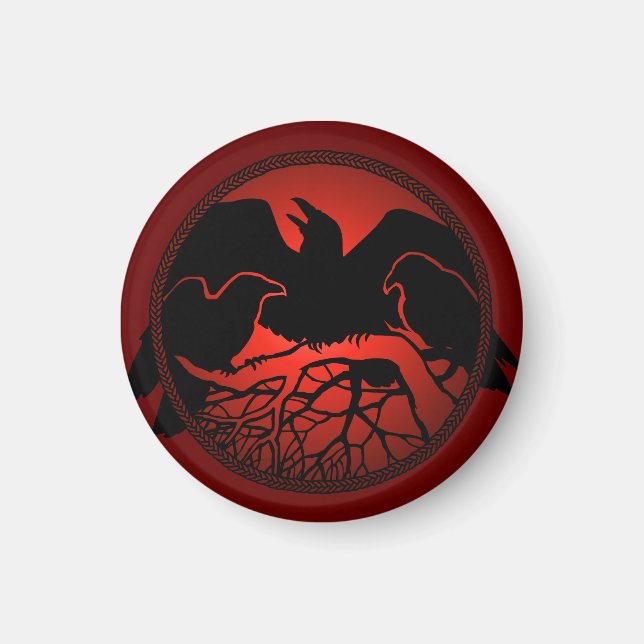Imán Raven Magnets Raven Nativos Art Fridge Magnet Rega (Frente)
