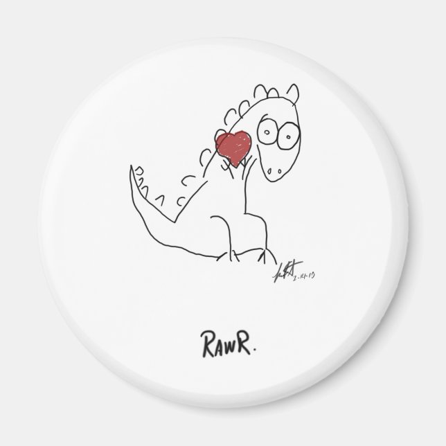 Imán ¡Rawr dinosaurio! (Frente)