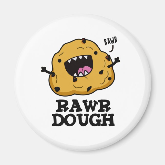 Imán Rawr Dough Funny Food Pun (Frente)