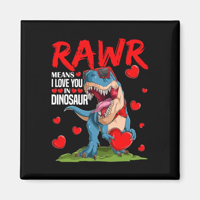 Imán Rawr Significa Que Te Amo En San Valentín Amante D (Frente)