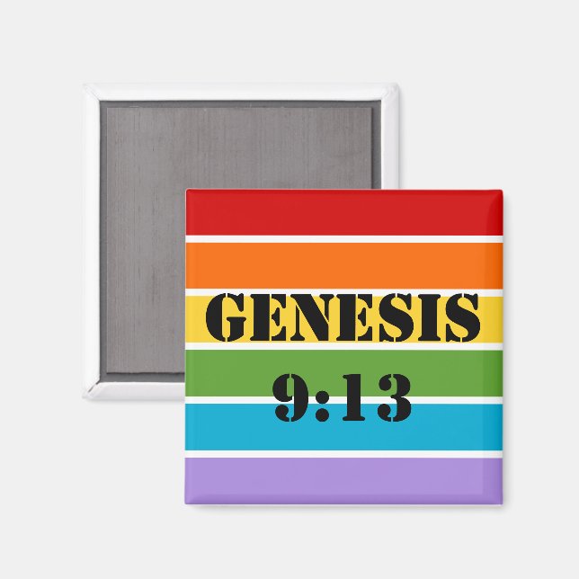 Imán Rayas arcoiris, Génesis 9:13 (Anverso/Reverso)