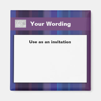 Imán Rayas azul violeta de moda - personalizable