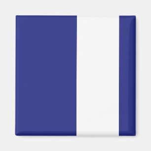 Imán Rayas azul y blanca de la marina