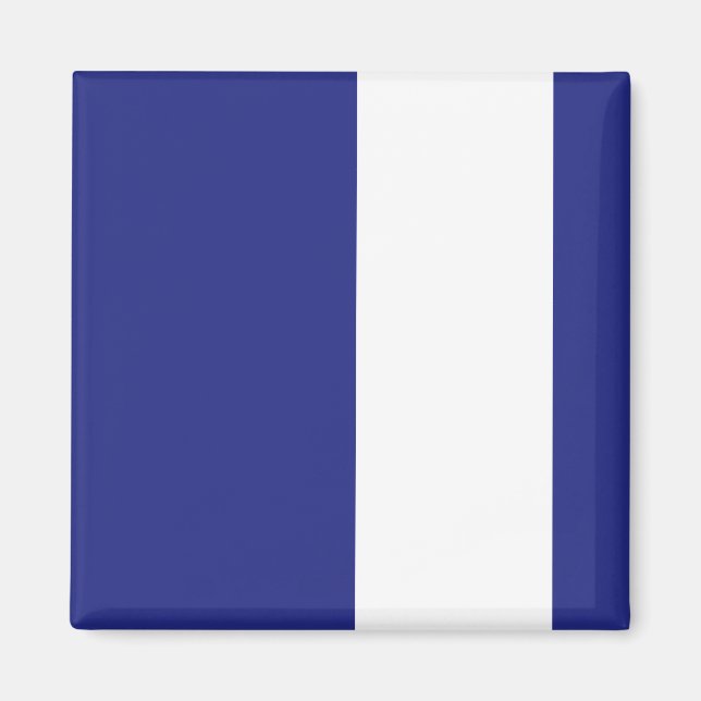 Imán Rayas azul y blanca de la marina (Frente)
