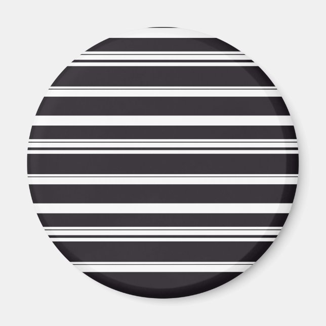 Imán Rayas blancas negras cortas (Frente)