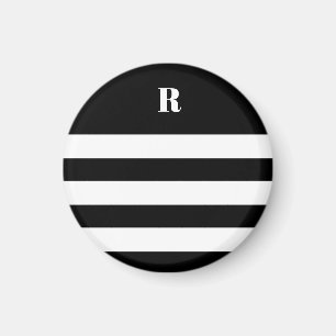 Imán Rayas blancas y negras personalizadas