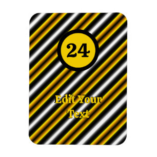 Imán Rayas de arcoiris blancas amarillas