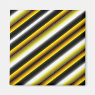 Imán Rayas de arcoiris blancas amarillas