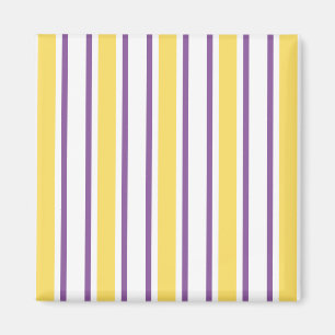 Imán Rayas de caramelo amarillas, violetas y blancas