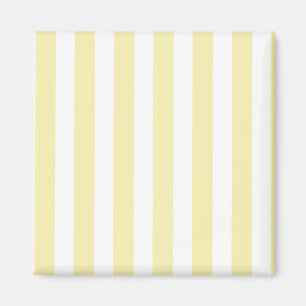Imán Rayas de caramelo amarillo y blanco