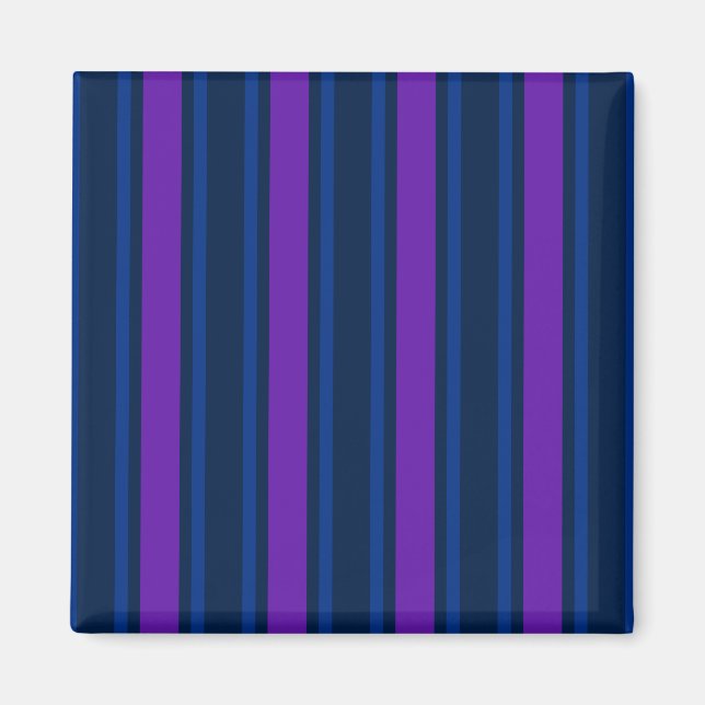 Imán Rayas de caramelo azul y violeta (Frente)