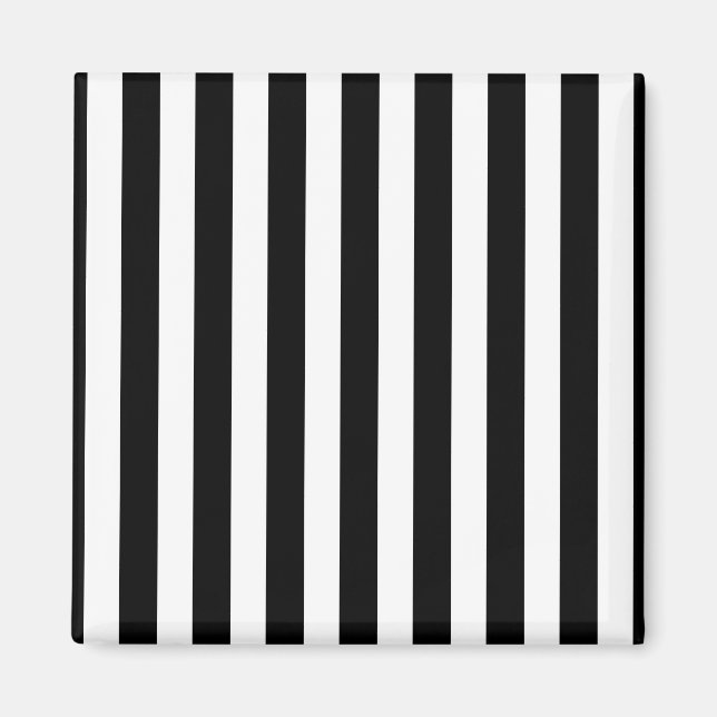 Imán Rayas de caramelo blanco y negro (Frente)