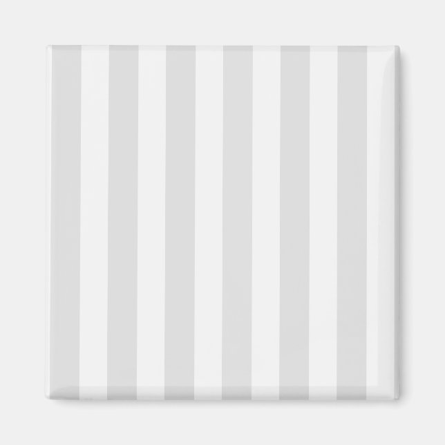 Imán Rayas de caramelo gris claro y blanco (Frente)