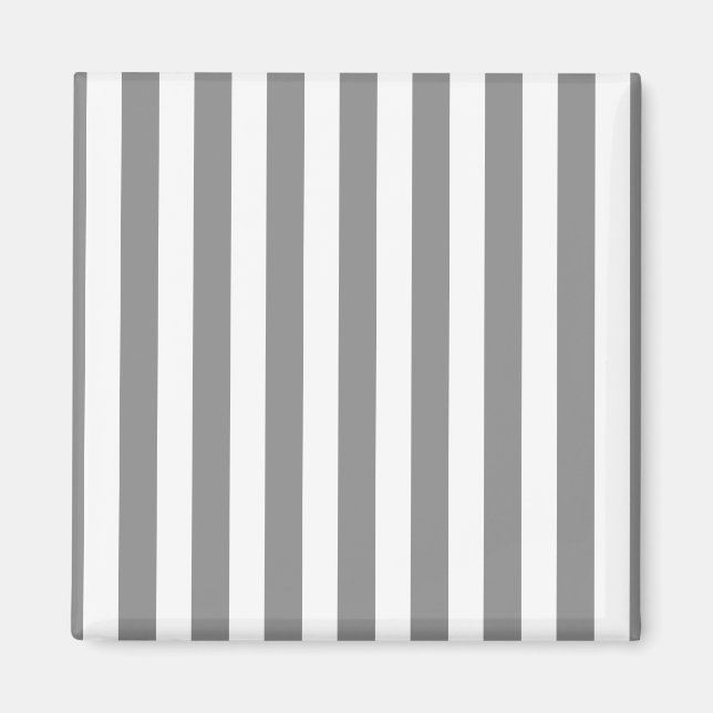 Imán Rayas de caramelo gris y blanco (Frente)
