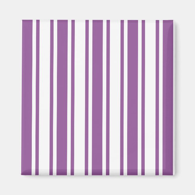 Imán Rayas de caramelo morado y blanco (Frente)
