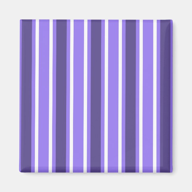 Imán Rayas de caramelo morado y blanco (Frente)