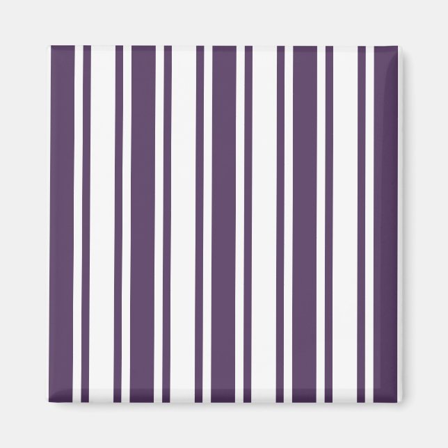 Imán Rayas de caramelo morado y blanco oscuro (Frente)