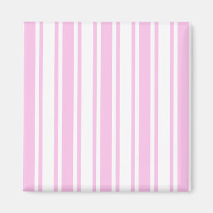 Imán Rayas de caramelo rosa claro y blanco