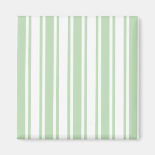 Imán Rayas de caramelo verde claro y blanco
