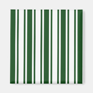 Imán Rayas de caramelo verde oscuro y blanco
